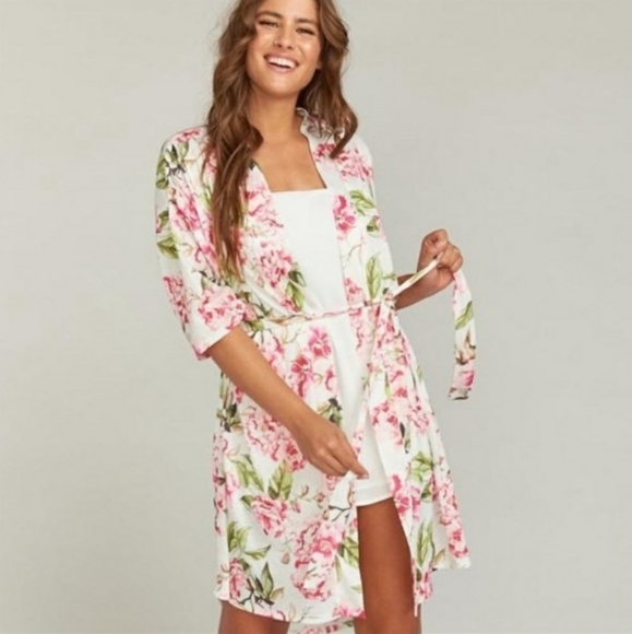 Show Me Your Mumu Brie Garden of Bloom Floral Print Robe One Size Fits Most - Picture 1 of 10
